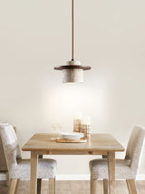 Evara Veil Travertine Pendant Light, detail view 12