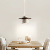 Evara Veil Travertine Pendant Light, detail view 3