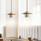 Evara Veil Travertine Pendant Light, detail view 6