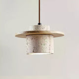 Evara Veil Travertine Pendant Light, detail view 8