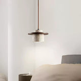 Evara Veil Travertine Pendant Light, detail view 9