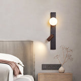 Rhea Drift Travertine Wall Light, detail view 5