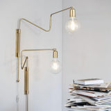 Alina Cove Brass Wall Light, detail view 3