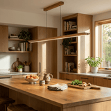 Jora Veil Wood Pendant Light, detail view 3