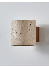 Nora Vale Travertine Wall Light, detail view 6