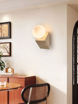 Mira Moss Travertine Wall Light, detail view 5