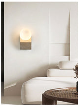 Mira Moss Travertine Wall Light, detail view 4