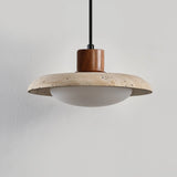 Riven Hearth Travertine Pendant Light, detail view 7