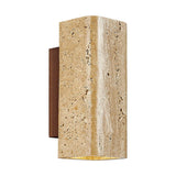 Seren Quartz Travertine Wall Light, detail view 5