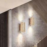 Seren Quartz Travertine Wall Light, detail view 2