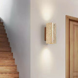 Seren Quartz Travertine Wall Light, detail view 3