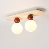Vesper Dune Travertine Ceiling Light, detail view 8