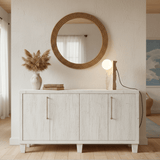 Evara Willow Travertine Table Lamp, detail view 5