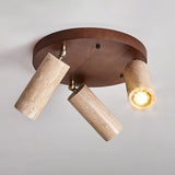Zella Cedar Travertine Ceiling Light, detail view 14