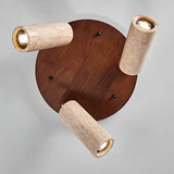 Zella Cedar Travertine Ceiling Light, detail view 10