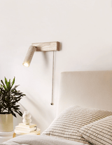 Aven Loft Travertine Wall Light, detail view 3