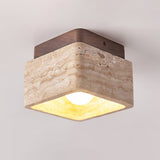 Eden Morrow Travertine Ceiling Light, detail view 13