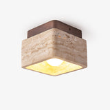 Eden Morrow Travertine Ceiling Light, detail view 15