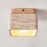 Eden Morrow Travertine Ceiling Light, detail view 10