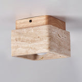 Eden Morrow Travertine Ceiling Light, detail view 12