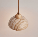 Alden Morrow Travertine Pendant Light, detail view 6