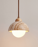 Alden Morrow Travertine Pendant Light, detail view 5