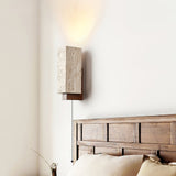 Arden Aster Travertine Wall Light, detail view 4