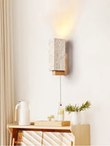 Arden Aster Travertine Wall Light, detail view 8