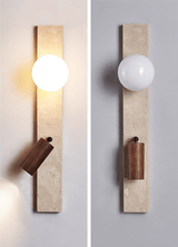 Celine Orbit Travertine Wall Light, detail view 7
