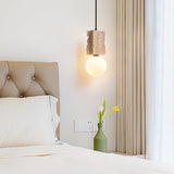 Elian Juniper Travertine Pendant Light, detail view 3
