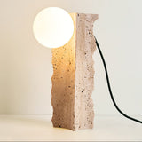Evara Willow Travertine Table Lamp, detail view 17