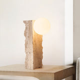 Evara Willow Travertine Table Lamp, detail view 18