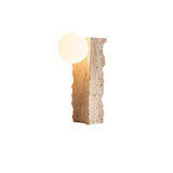 Evara Willow Travertine Table Lamp, detail view 25