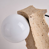 Evara Willow Travertine Table Lamp, detail view 11