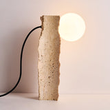 Evara Willow Travertine Table Lamp, detail view 13