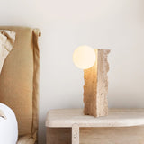 Evara Willow Travertine Table Lamp, detail view 15