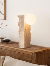 Evara Willow Travertine Table Lamp, detail view 22