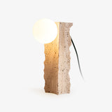 Evara Willow Travertine Table Lamp, detail view 23