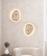 Flora Haven Travertine Wall Light, detail view 2