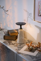 Talia Reed Travertine Table Lamp, detail view 40