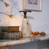 Talia Reed Travertine Table Lamp, detail view 22
