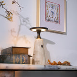 Talia Reed Travertine Table Lamp, detail view 31