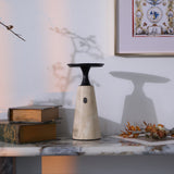 Talia Reed Travertine Table Lamp, detail view 4