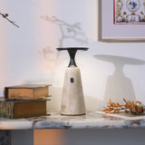 Talia Reed Travertine Table Lamp, detail view 6