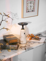 Talia Reed Travertine Table Lamp, detail view 10