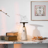 Talia Reed Travertine Table Lamp, detail view 8