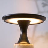 Talia Reed Travertine Table Lamp, detail view 9