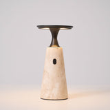 Talia Reed Travertine Table Lamp, detail view 15