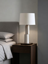 Vela Stone Fabric Table Lamp, detail view 7