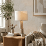 Vela Stone Fabric Table Lamp, detail view 4